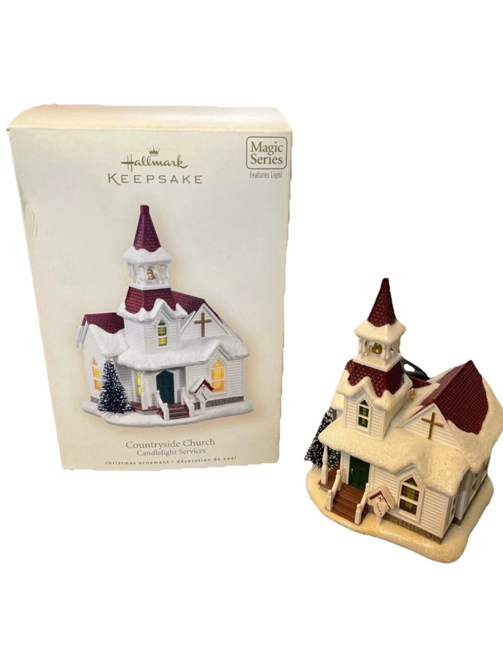 Hallmark Keepsake Countryside Church CandleLight Service Magic Series New In Box